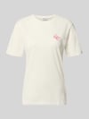 Jake*s Casual Regular Fit T-Shirt aus Baumwoll-Mix Offwhite