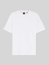 BOSS Orange Regular Fit T-Shirt aus reiner Baumwolle Modell 'TE_INTERLOCK' Weiss