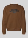 Dickies Sweatshirt mit Label-Print Modell 'TORREY' Dunkelbraun