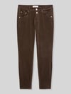 Marc O'Polo Boyfriend Fit Cordhose aus Baumwoll-Mix Dunkelbraun