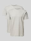 RAGMAN T-Shirt mit geripptem Rundhalsausschnitt im 2er-Pack Hellgrau