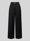 Marc O'Polo Wide Leg Bundfaltenhose aus Baumwoll-Mix Black
