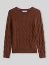 Tommy Hilfiger Regular Fit Pullover aus reiner Wolle Mittelbraun