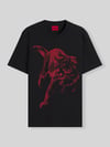 HUGO t-shirt o kroju regular fit z czystej bawełny model 'Daffilo' Czarny