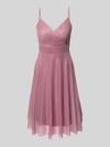 TROYDEN COLLECTION Cocktailkleid mit Taillenband Rosa
