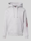 Alpha Industries Hoodie mit Känguru-Tasche Hellgrau