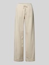 Marc O'Polo Loose Fit Leinenhose aus Baumwoll-Leinen-Mix Stein