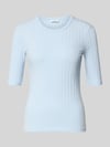 OPUS T-Shirt in Ripp-Optik Modell 'Savka' Hellblau