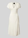 BOSS Midi-jurk met V-hals, model 'Dieshana' Offwhite