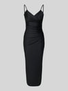 TROYDEN COLLECTION Cocktailkleid mit Spaghettiträgern und V-Ausschnitt Black