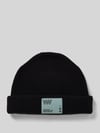 Wood Wood Regular Fit Mütze aus Woll-Mix mit Logo-Patch Modell 'Milo' Black