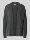 Christian Berg Woman Strickjacke in offener Passform Dunkelgrau Melange