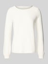 Christian Berg Woman Regular fit shirt met lange mouwen van puur katoen in gebreide look Offwhite