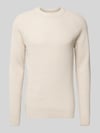 Casual Friday Strickpullover mit Rundhalsausschnitt Modell 'Kristian' Offwhite