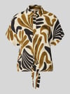 Soyaconcept regular fit blouse van viscose met knoopdetail model 'FELDI' Kaki