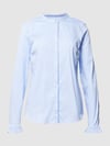 MOS MOSH Blouse met opstaande kraag, model 'Mattie' Lichtblauw