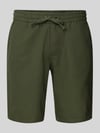 ONLY & SONS Shorts aus Baumwoll-Leinen-Mix Modell 'LINUS' Oliv