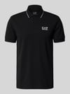 EA7 Emporio Armani Regular Fit Poloshirt mit Logo-Print Black