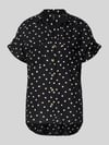 VERO MODA comfort fit blouse van pure viscose model 'BUMPY' Zwart