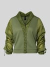 Marc Cain Relaxed Fit Leichte Jacke im Material-Mix Oliv