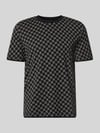 JOOP! COLLECTION t-shirt z wzór z logo i okrągły dekolt Czarny