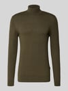 Blend Coltrui met labeldetail, model 'BAGGE' Olijfgroen