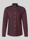Lindbergh Regular Fit Freizeithemd aus Baumwoll-Mix Modell 'Oxford' Dunkelrot
