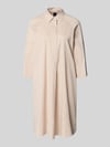 Marc Cain Hemdblusenkleid mit überschnittenen Schultern Beige