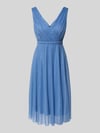 TROYDEN COLLECTION Kleid mit Glitzer-Mesh Bleu