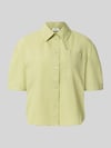 s.Oliver RED LABEL Regular Fit Kurzarmbluse aus reiner Baumwolle Lind