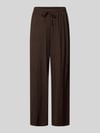 OPUS Wide Fit Stoffhose mit Strukturmuster Modell 'Mileni' Dunkelbraun