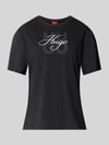 HUGO t-shirt w kroju regular fit z czystej bawełny model 'Dashire_5' Czarny