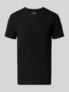 Selected Regular Fit T-Shirt aus Baumwoll-Mix Black