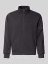 Emporio Armani Sweatjacke mit Stehkragen und Zweiwege-Reißverschluss Black