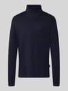 HECHTER PARIS Shirt met lange mouwen met col Donkerblauw gemêleerd