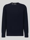 Selected Regular Fit Pullover aus reiner Baumwolle Modell 'BRAUN' Marine