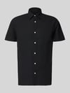 JACK & JONES Regular Fit Freizeithemd aus Baumwoll-Leinen-Mix Black