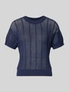 VERO MODA Krój relaxed fit koszulka z dzianiny z mieszanka bawełny model 'LUX LIGHT' Granatowy