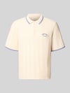 JACK & JONES Koszulka polo w dzianinowej optyce, krój regular fit, model 'Menton' Beżowy
