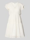 ONLY Tailliertes Blusenkleid aus Baumwoll-Mix Modell 'HELENA' Offwhite