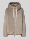 White Label Jacke mit Kunstfellbesatz Taupe