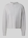OPUS Regular Fit Strickpullunder Modell 'Punus' mit Mock Neck Mittelgrau