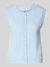 PIECES Regular Fit Pullunder aus Viskose-Mix Modell 'ORINA' Hellblau