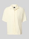 JACK & JONES Relaxed Fit Freizeithemd mit Strukturmuster Modell 'INFINITY' Offwhite