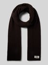 DRYKORN Schal mit Label-Detail Modell 'NUMAS' Dunkelbraun