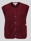 PIECES Regular Fit Weste mit seitlichen Eingrifftaschen Modell 'KATTY' Bordeaux