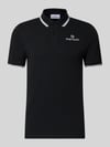 Sergio Tacchini Slim Fit Poloshirt mit Logo-Stitching Modell 'Reed' Black