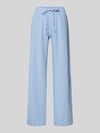 Neo Noir Stoffhose mit Leinen-Anteil und Eingrifftaschen Hellblau