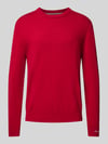 Pepe Jeans Strickpullover aus Baumwoll-Woll-Mix mit Kaschmir-Anteil Modell 'Andre' Rot