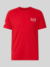 EA7 Emporio Armani T-shirt z nadrukiem etykiety Czerwony
